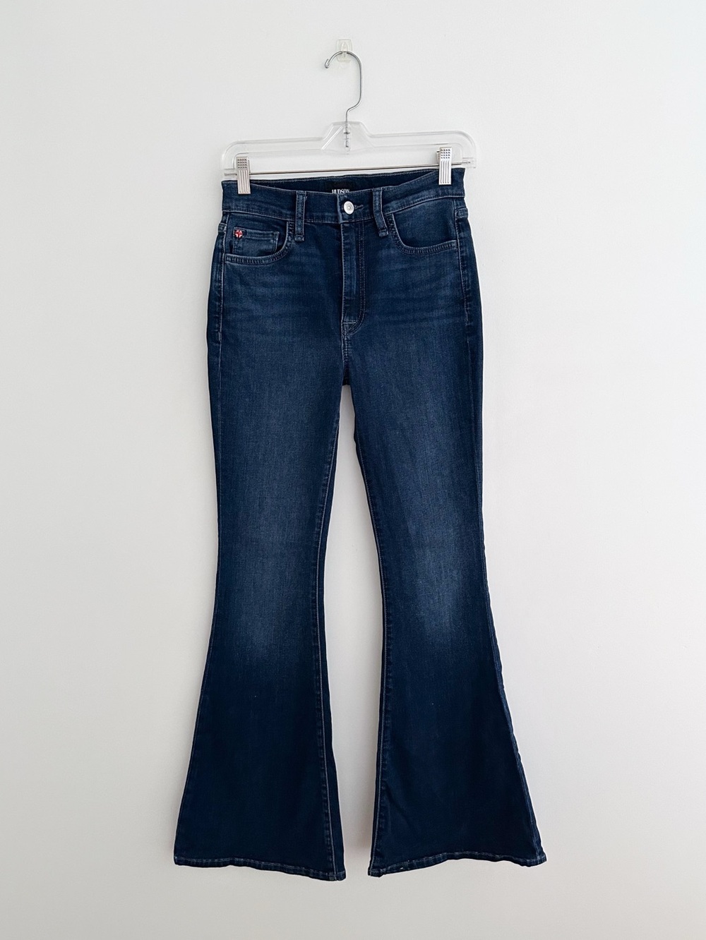 Hudson Heidi High Rise Flare Jeans Size 24 Dark Wash 70s Style Boho Bell Bottoms